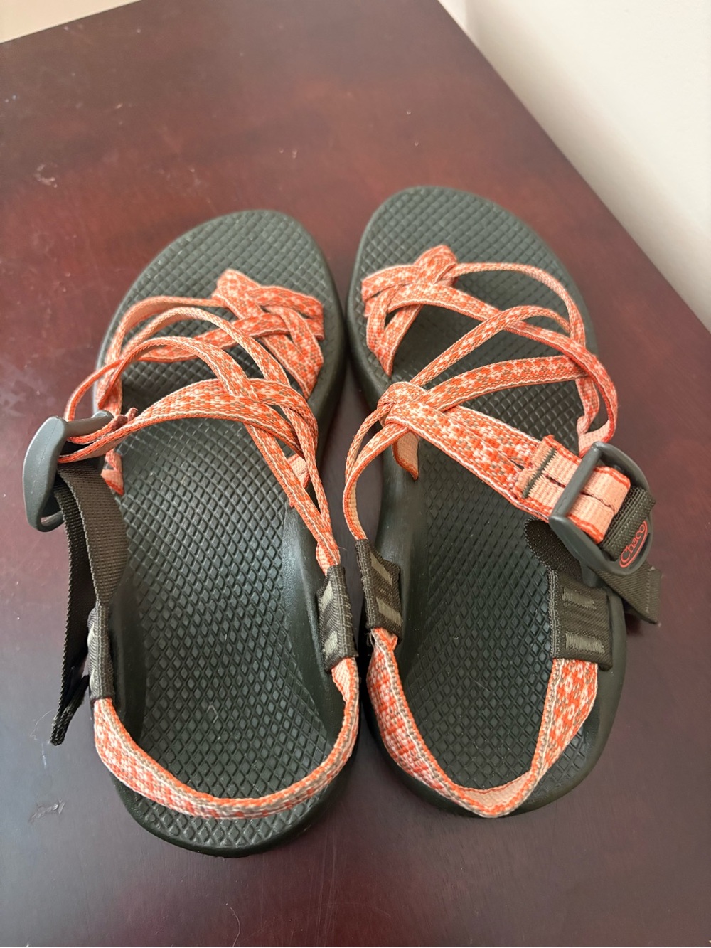 Chaco Women's Orange Patterned Multi-Strap Sandals - Picture 3 of 6